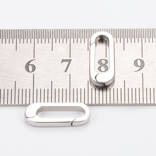 Đánh Bóng Thép Không Gỉ Hình Bầu Dục Mùa Xuân Khóa Trang Sức Tự Làm Phụ Kiện Móc Khóa Vòng Cổ Handmade Vòng Tay Khóa