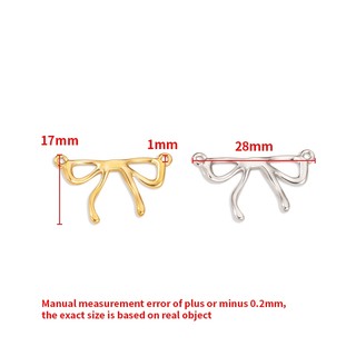 Thép không gỉ Nơ Mặt Dây Chuyền Trang Sức Tự Làm Phụ Kiện Vàng 18K Đôi Lỗ Quyến Rũ Xương Đòn Dây Chuyền