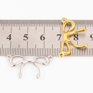 Thép không gỉ Nơ Mặt Dây Chuyền Trang Sức Tự Làm Phụ Kiện Vàng 18K Đôi Lỗ Quyến Rũ Xương Đòn Dây Chuyền