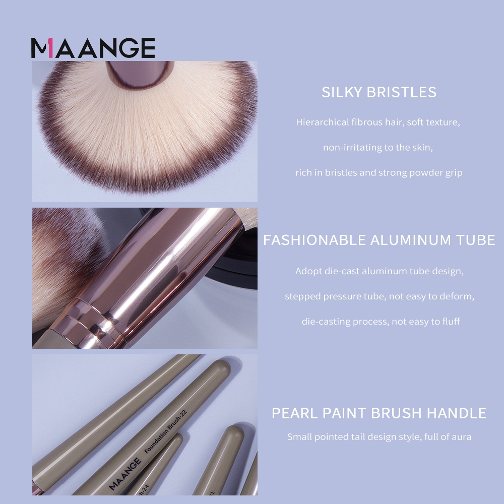 MAANGE Bộ 30 cọ trang điểm làm đẹp chuyên nghiệp kèm túi nhung cao cấp 51477