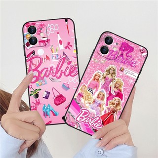 Ốp Lưng Barbie Màu Hồng Cho VIVO Y05 Y17 Y12 Y15 Y11 Y16 Y17S Y20 Y20S Y11S Y12S Y02 Y19 Y21 Y15S Y15A Y35 Y51 Y51S Y81 Y85 Y91C Y91 Y93 Y95 Y36 V19 V20 V21E V23 Vỏ Mờ Mềm DC