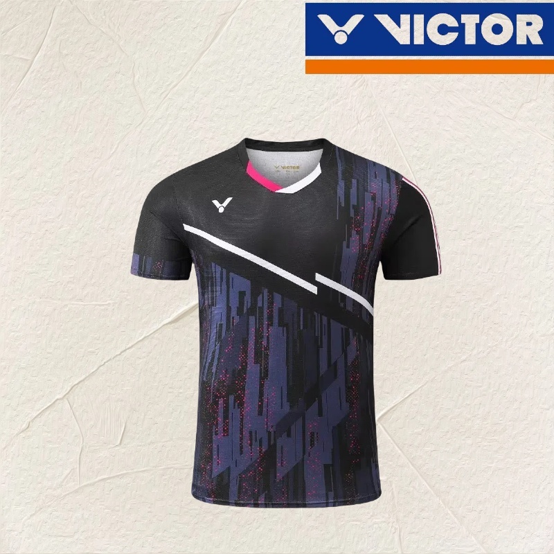 Áo sơ mi cầu lông Victor Victory mới, Áo thi đấu thoải mái khô nhanh cho nam và nữ, Áo tập thể thao, Váy Tennis