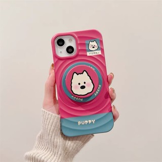 Ốp bảo vệ họa tiết chó con chim cánh cụt dễ thương hoạt hình phù hợp cho iPhone15pro 15promax 14 14promax 14pro 13 pro max 16 plus 12 pro 11promax wave điện thoại di động