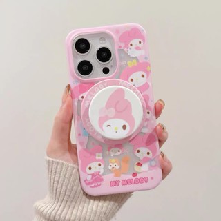 Ốp bảo vệ họa tiết giai điệu màu hồng dễ thương phong cách Hàn Quốc thích hợp cho iPhone15pro 15promax 14 14promax 14pro 13 pro max 16 plus 12 pro 11promax ốp lưng điện thoại di động