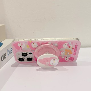 Ốp bảo vệ họa tiết giai điệu màu hồng dễ thương phong cách Hàn Quốc thích hợp cho iPhone15pro 15promax 14 14promax 14pro 13 pro max 16 plus 12 pro 11promax ốp lưng điện thoại di động