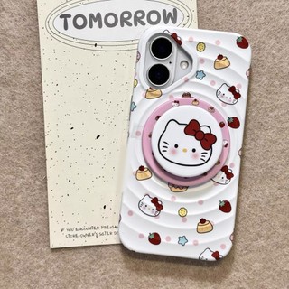 Ốp bảo vệ họa tiết bánh kt mèo hoạt hình dễ thương phù hợp cho iPhone15pro 15promax 14 14promax 14pro 13 pro max 16 plus 12 pro 11promax wave điện thoại di động