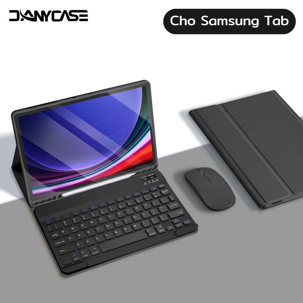 Ốp Lưng Bàn Phím Cho Samsung Galaxy Tab A11 + S10 FE 10.9 S9 FE A9 Plus S10 Lite 10.9 inch S7 S8 S11 S10 Plus S7 FE S8 Plus 12.4 S6 Lite Vỏ Từ Tính Có Giá Đỡ Bút Chì