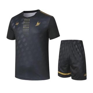 Áo sơ mi cầu lông Yonex, áo sơ mi Lin Dan, bộ đồ thi đấu khô nhanh rộng rãi và thoải mái dành cho nam, áo vest không tay và bộ đồ cầu lông ngắn tay