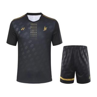 Áo sơ mi cầu lông Yonex, áo sơ mi Lin Dan, bộ đồ thi đấu khô nhanh rộng rãi và thoải mái dành cho nam, áo vest không tay và bộ đồ cầu lông ngắn tay