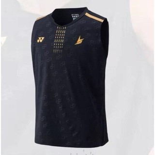 Áo sơ mi cầu lông Yonex, áo sơ mi Lin Dan, bộ đồ thi đấu khô nhanh rộng rãi và thoải mái dành cho nam, áo vest không tay và bộ đồ cầu lông ngắn tay