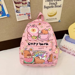 Balo Capybara Dễ Thương Cho Bé - Ba lô Hoạt Hình Nhẹ Nhàng Đi Học Mẫu Giáo Đáng Yêu