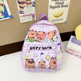 Balo Capybara Dễ Thương Cho Bé - Ba lô Hoạt Hình Nhẹ Nhàng Đi Học Mẫu Giáo Đáng Yêu