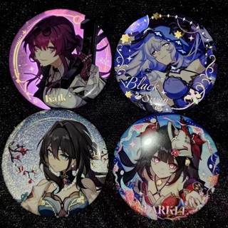 75mm Trò Chơi Honkai Ngôi Sao Đường Sắt Lấp Lánh Thiên Nga Đen Kfaka Ruan Mei Huy Hiệu Nút Cài Áo Chân Cosplay Bộ Sưu Tập Đồ Chơi Túi Trang Trí Quà Tặng