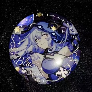75mm Trò Chơi Honkai Ngôi Sao Đường Sắt Lấp Lánh Thiên Nga Đen Kfaka Ruan Mei Huy Hiệu Nút Cài Áo Chân Cosplay Bộ Sưu Tập Đồ Chơi Túi Trang Trí Quà Tặng