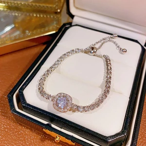 Vòng tay zircon sang trọng dành cho nữ đầy kim cương trang sức tay siêu lấp lánh