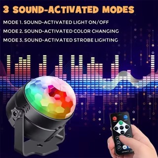 Usb RGB Xoay Disco Bóng Đèn 220v Kích Hoạt DJ Nhấp Nháy Mini Qutdoors Chiếu Sáng Tiệc Cưới Khiêu Vũ Xmas KTV Sinh Nhật Đám Cưới Chương Trình Phòng Ngủ Nhà