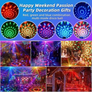 Usb RGB Xoay Disco Bóng Đèn 220v Kích Hoạt DJ Nhấp Nháy Mini Qutdoors Chiếu Sáng Tiệc Cưới Khiêu Vũ Xmas KTV Sinh Nhật Đám Cưới Chương Trình Phòng Ngủ Nhà