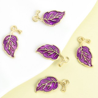 10 Chiếc Quyến Rũ Men Đầy Màu Sắc Sống Động - HAPPY / Kỳ Lân / Star-Rainbow / Hình Lá Tím, Vòng Cổ Vui Nhộn Vòng Tay Bông Tai Dây Xích Điện Thoại Túi Phụ Kiện DIY Dopamine Nhỏ Giọt Dầu Hợp Kim Mặt Dây Chuyền
