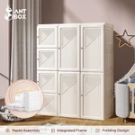 Tủ Quần Áo Màu Trắng ANTBOX 6-15 Ngăn 1-3 Móc Cần Lắp Đặt Khung Liền Khối Nhà Lưu Trữ Ổn Định Mạnh Mẽ Công Suất Cao Minh Bạch Và Có Thể Nhìn Thấy — ảnh 1