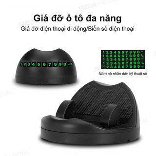 SEAMETAL Giá đỡ điện thoại trên ô tô ABS biển số đỗ xe xoay 360° bền bỉ và không phai màu