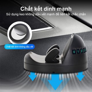 SEAMETAL Giá đỡ điện thoại trên ô tô ABS biển số đỗ xe xoay 360° bền bỉ và không phai màu