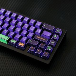Phong Cách Truyện Tranh EVA-01 Keycaps PBT Dye-sub Cherry Profile Keycap Tùy Chỉnh Keycaps Tương Thích Với Cherry Gateron MX Switch