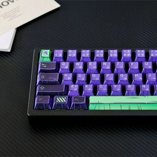 Phong Cách Truyện Tranh EVA-01 Keycaps PBT Dye-sub Cherry Profile Keycap Tùy Chỉnh Keycaps Tương Thích Với Cherry Gateron MX Switch