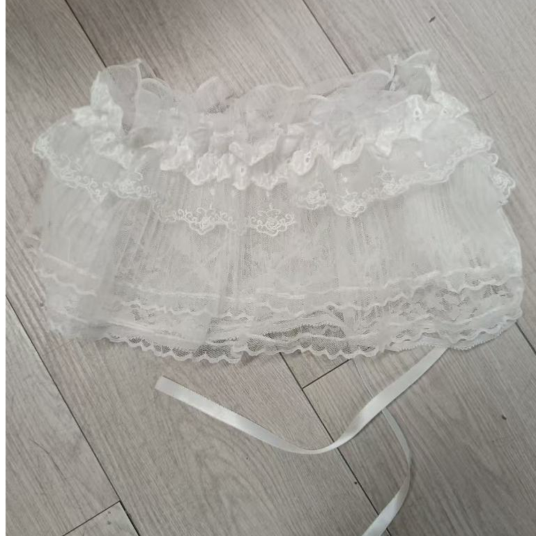 Milyfashion    Váy xếp tầng  Ren  Chân váy  Chân váy  Thắt dây