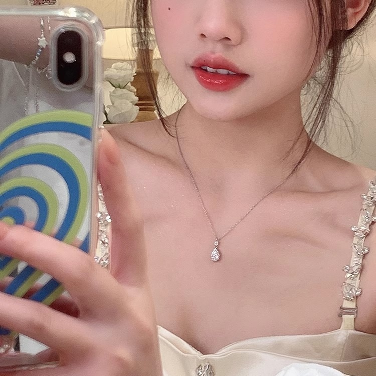 Vòng cổ hình giọt nước zircon đơn giản sang trọng dành cho nữ Vòng cổ choker nổi tiếng