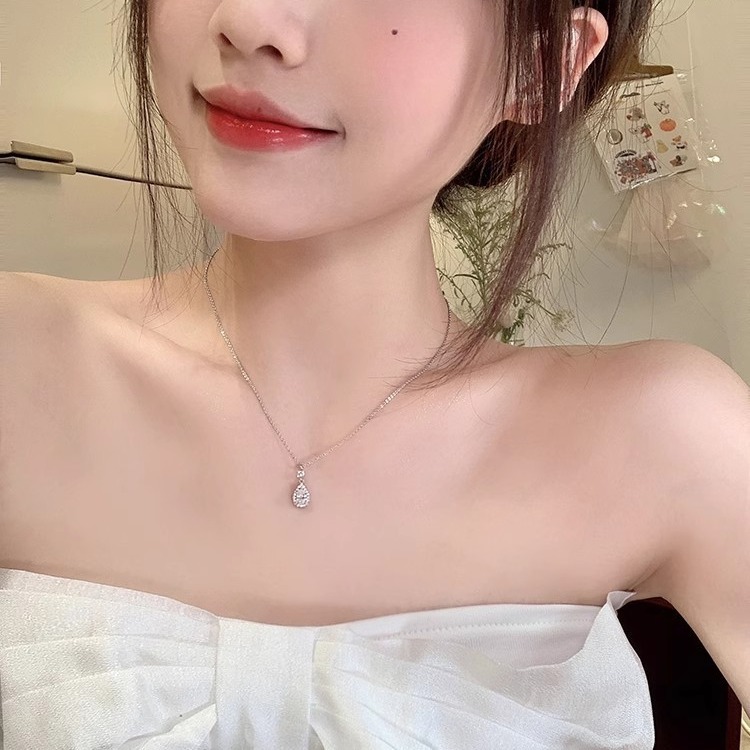 Vòng cổ hình giọt nước zircon đơn giản sang trọng dành cho nữ Vòng cổ choker nổi tiếng