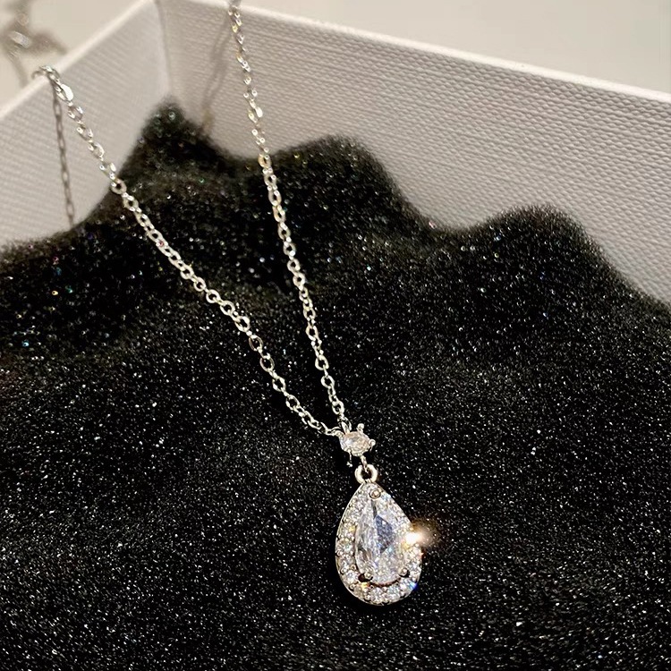 Vòng cổ hình giọt nước zircon đơn giản sang trọng dành cho nữ Vòng cổ choker nổi tiếng