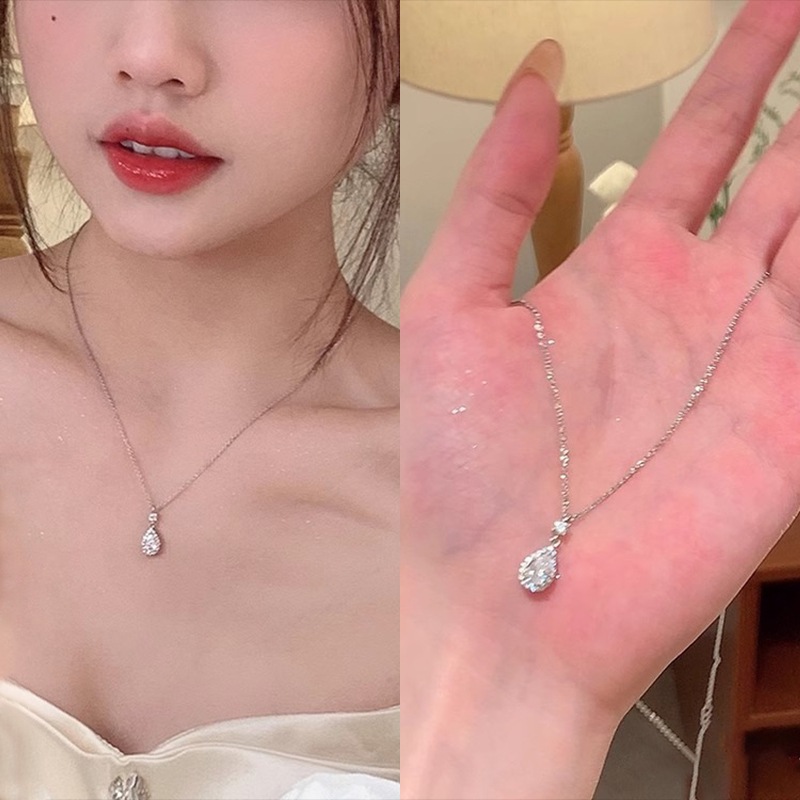Vòng cổ hình giọt nước zircon đơn giản sang trọng dành cho nữ Vòng cổ choker nổi tiếng