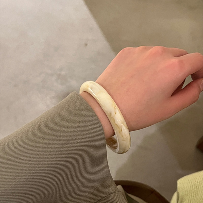 [Jewbeauty] Vòng tay tròn đơn giản Faint mùa thu đông retro cá tính thiết kế thời trang vòng tay thích hợp trang sức tay khí chất cao cấp