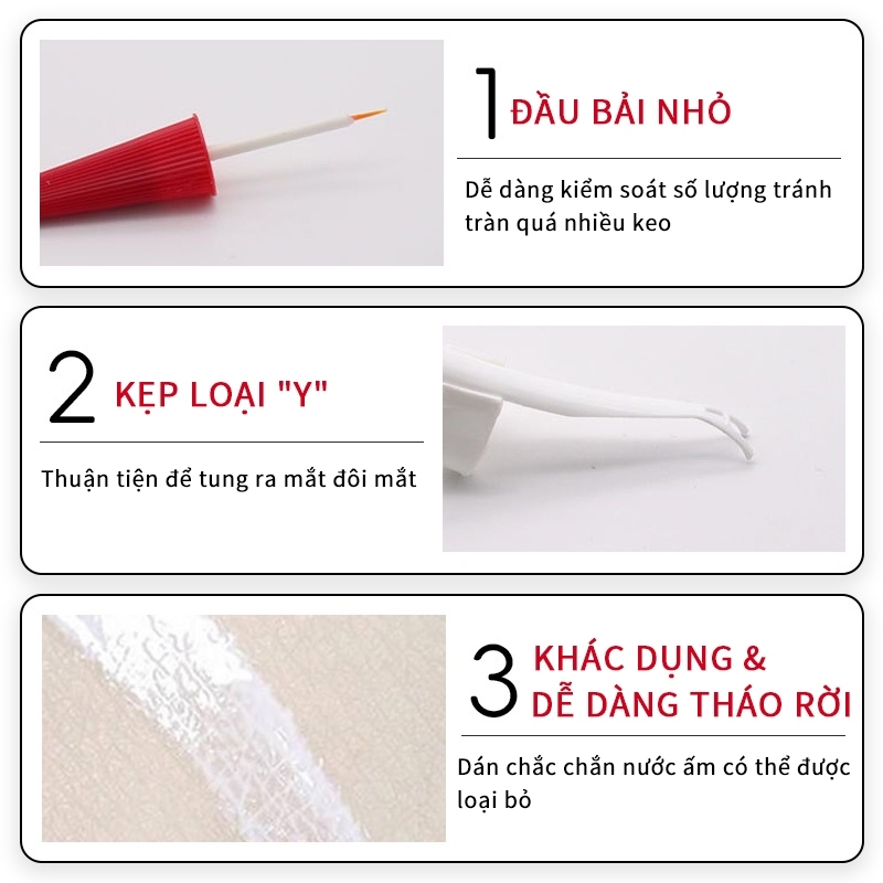 Trong Suốt Chống Thấm Nước Dụng Cụ Trang Điểm Phụ Kiện Lông Mi Keo Mới Mạnh Mẽ Giả Lông Mi Keo Nhanh Khô Trong Suốt