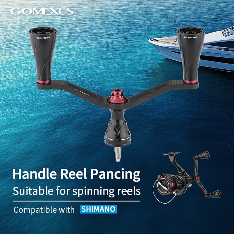 Ảnh Gomexus tay quay máy câu cá CDH  chất liệu sợi carbon kép cho máy câu cá Shimano Vanford DAIWA Emeraldas AJING tay quay máy đứng 82/98mm  giảm jitter 1