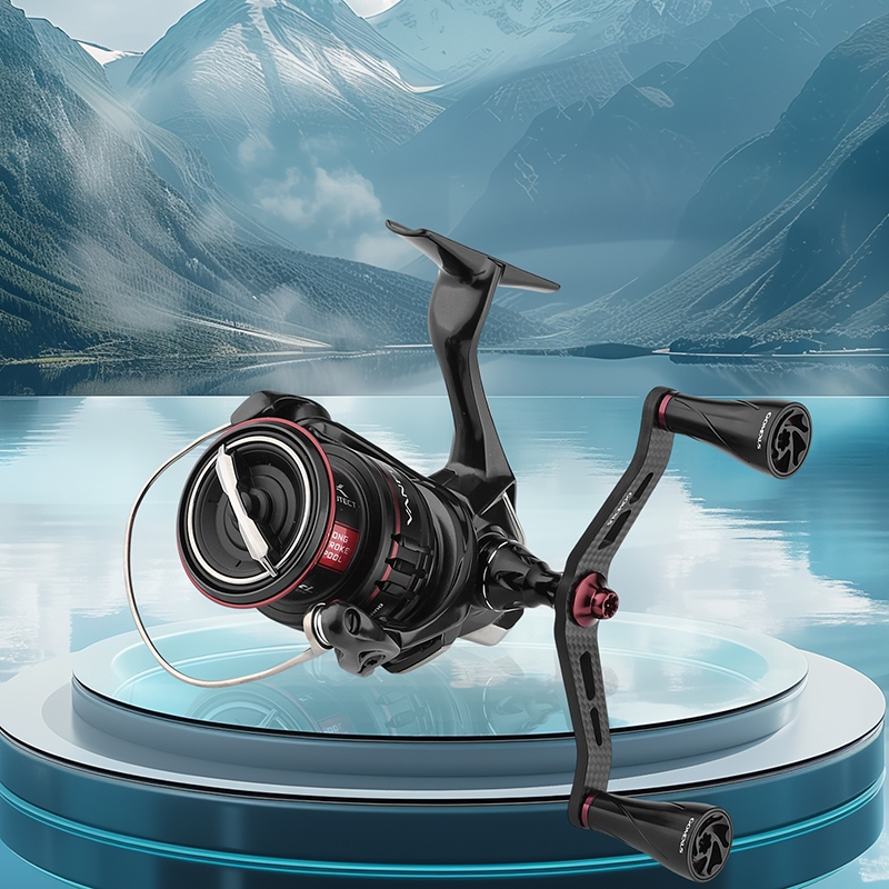 Ảnh Gomexus tay quay máy câu cá CDH  chất liệu sợi carbon kép cho máy câu cá Shimano Vanford DAIWA Emeraldas AJING tay quay máy đứng 82/98mm  giảm jitter 4