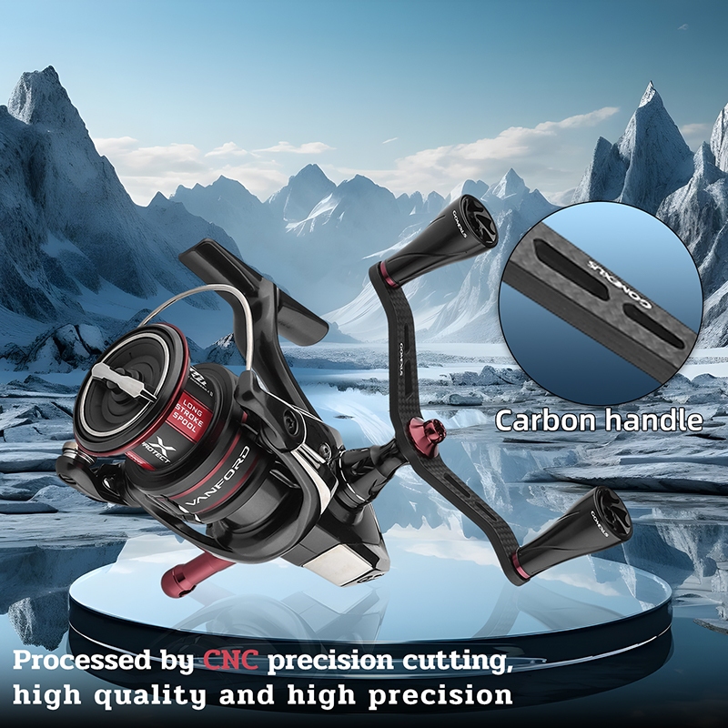 Ảnh Gomexus tay quay máy câu cá CDH  chất liệu sợi carbon kép cho máy câu cá Shimano Vanford DAIWA Emeraldas AJING tay quay máy đứng 82/98mm  giảm jitter 3