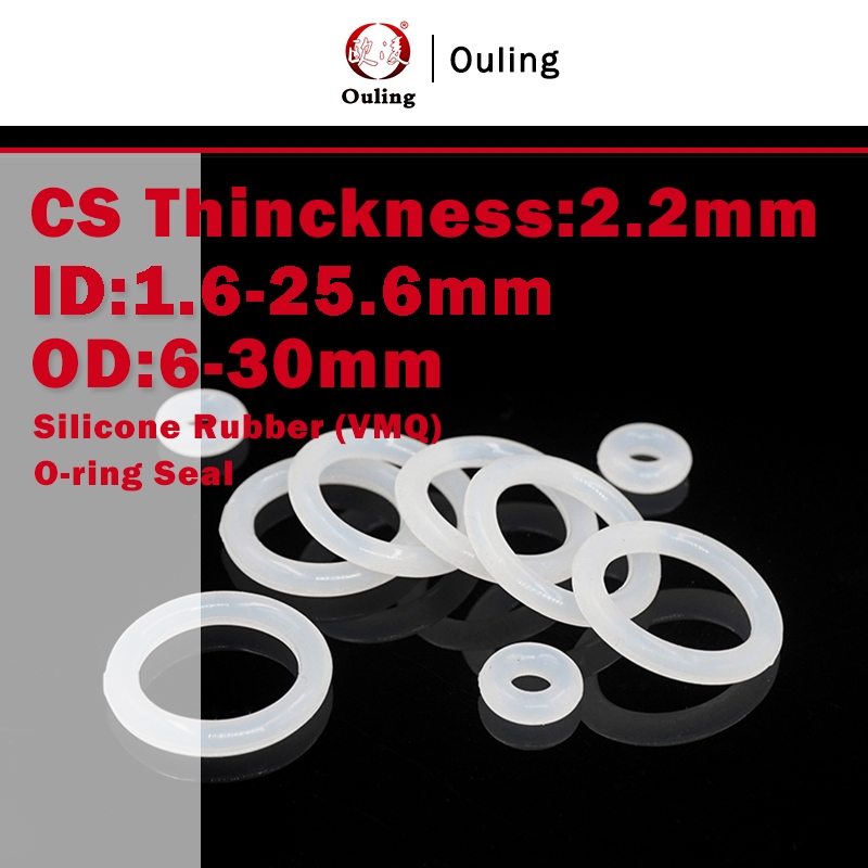 Ouling CS2.2mm O-Ring ID1.6-25.6 OD6-30mm VMQ Vòng đệm cao su silicon ...