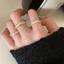 Nhẫn mở zircon vuông cổ điển thời trung cổ dành cho nữ mạng lưới thích hợp vòng gió đỏ Instagram niche trang sức tay cao cấp