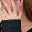 Nhẫn mở zircon vuông cổ điển thời trung cổ dành cho nữ mạng lưới thích hợp vòng gió đỏ Instagram niche trang sức tay cao cấp