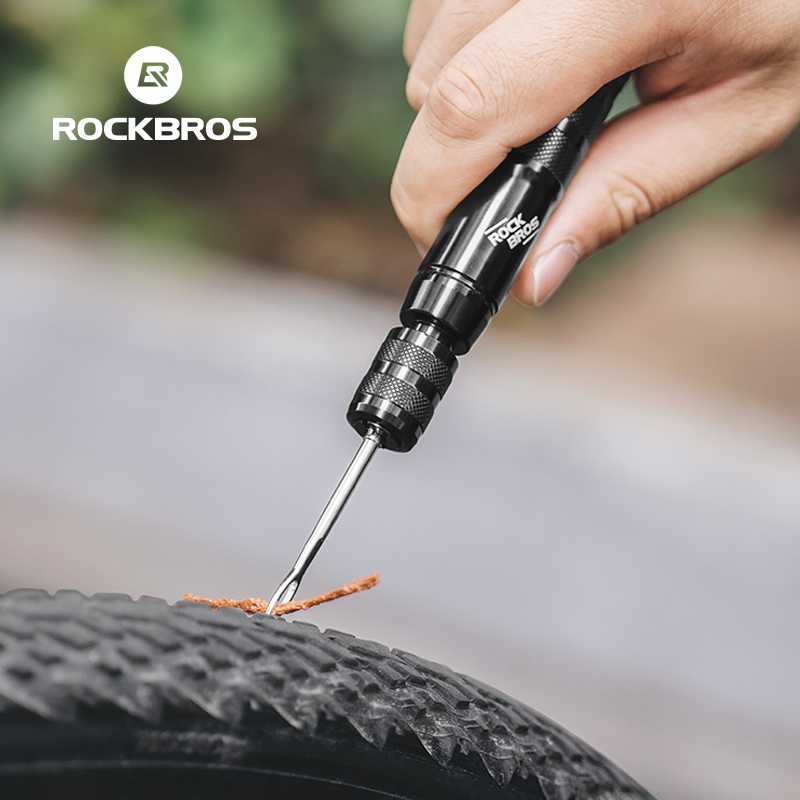 Rockbros Sửa Chữa Lốp Xe Đạp Dụng Cụ Di Động Khẩn Cấp MTB Xe Đạp Đường Bộ Xe Máy Không săm Công Cụ Sửa Chữa Đường Dài Thiết Bị Đi Xe Đạp