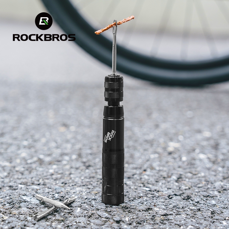 Rockbros Sửa Chữa Lốp Xe Đạp Dụng Cụ Di Động Khẩn Cấp MTB Xe Đạp Đường Bộ Xe Máy Không săm Công Cụ Sửa Chữa Đường Dài Thiết Bị Đi Xe Đạp