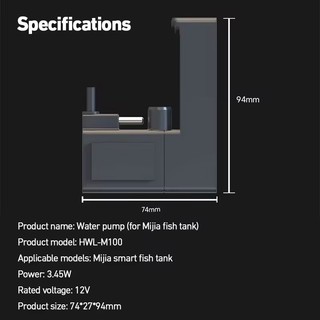 Máy bơm nước bể cá cho Xiaomi Mijia Lắp đặt thay thế bể cá thông minh Thiết kế thoát nước một cú nhấp chuột