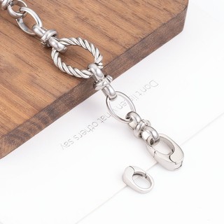 Thép không gỉ Hình Bầu Dục Khóa Lò Xo Trang Sức Tự Làm Phụ Kiện Đánh Bóng Khóa Vòng Cổ