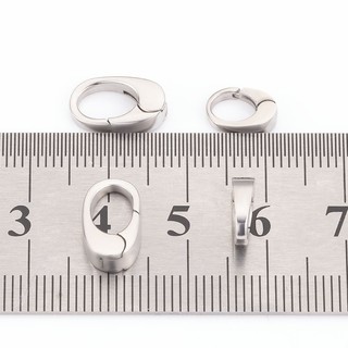Thép không gỉ Hình Bầu Dục Khóa Lò Xo Trang Sức Tự Làm Phụ Kiện Đánh Bóng Khóa Vòng Cổ