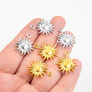 Mặt dây chuyền hướng dương bằng thép không gỉ Trang sức tự làm Phụ kiện vàng 18K Retro Charms Mặt dây chuyền mặt trời Mỹ Châu Âu