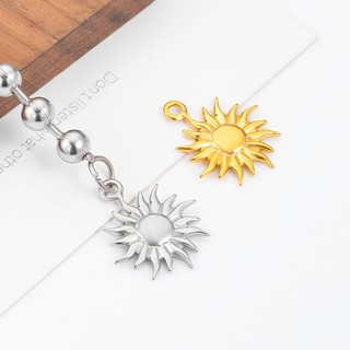 Mặt dây chuyền hướng dương bằng thép không gỉ Trang sức tự làm Phụ kiện vàng 18K Retro Charms Mặt dây chuyền mặt trời Mỹ Châu Âu
