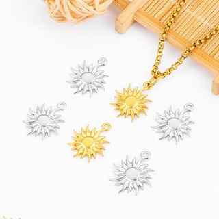 Mặt dây chuyền hướng dương bằng thép không gỉ Trang sức tự làm Phụ kiện vàng 18K Retro Charms Mặt dây chuyền mặt trời Mỹ Châu Âu