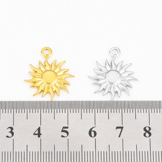 Mặt dây chuyền hướng dương bằng thép không gỉ Trang sức tự làm Phụ kiện vàng 18K Retro Charms Mặt dây chuyền mặt trời Mỹ Châu Âu