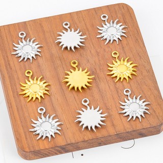 Mặt dây chuyền hướng dương bằng thép không gỉ Trang sức tự làm Phụ kiện vàng 18K Retro Charms Mặt dây chuyền mặt trời Mỹ Châu Âu